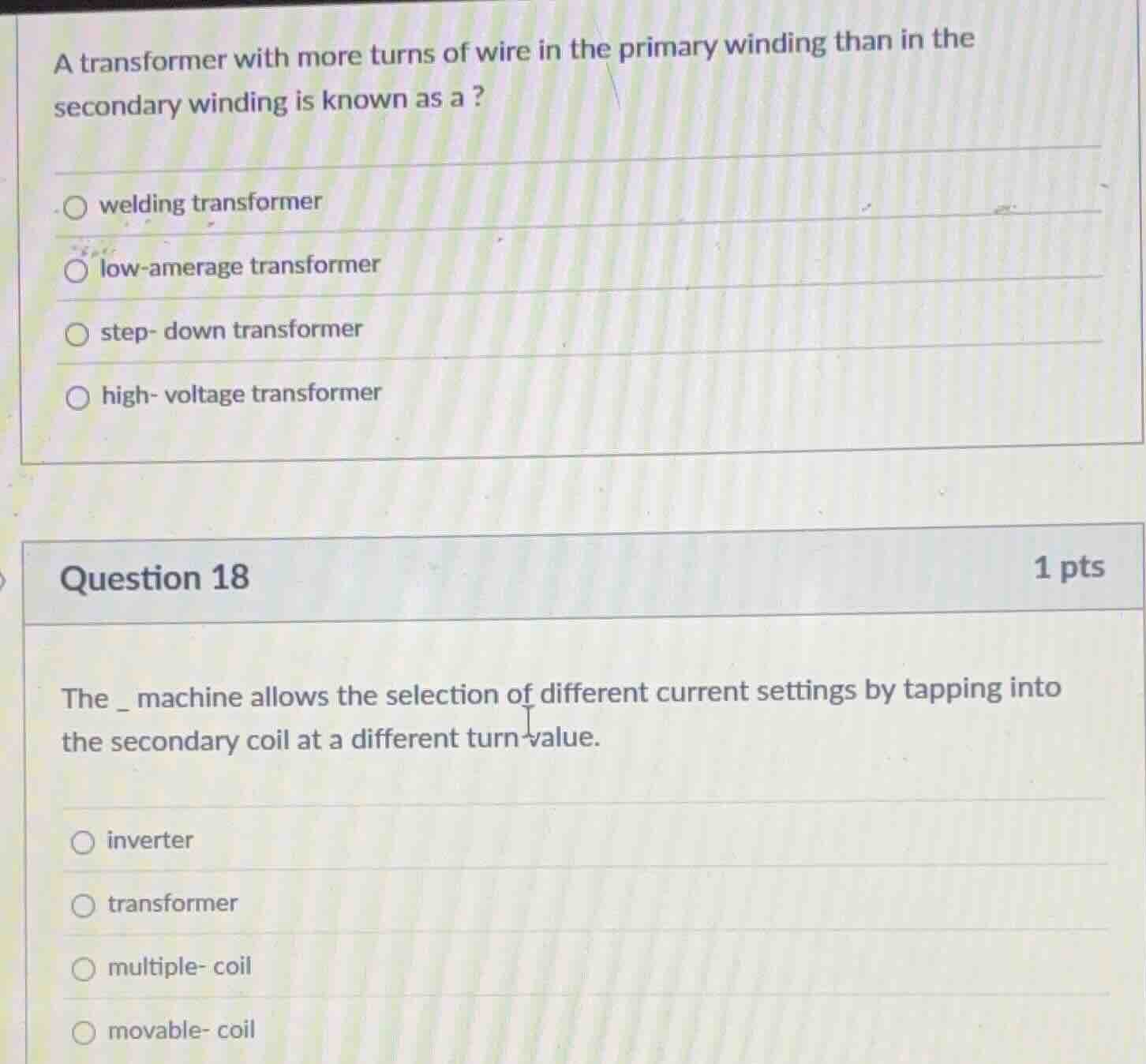 a transformer with more turns of wire in the primary winding than in th…