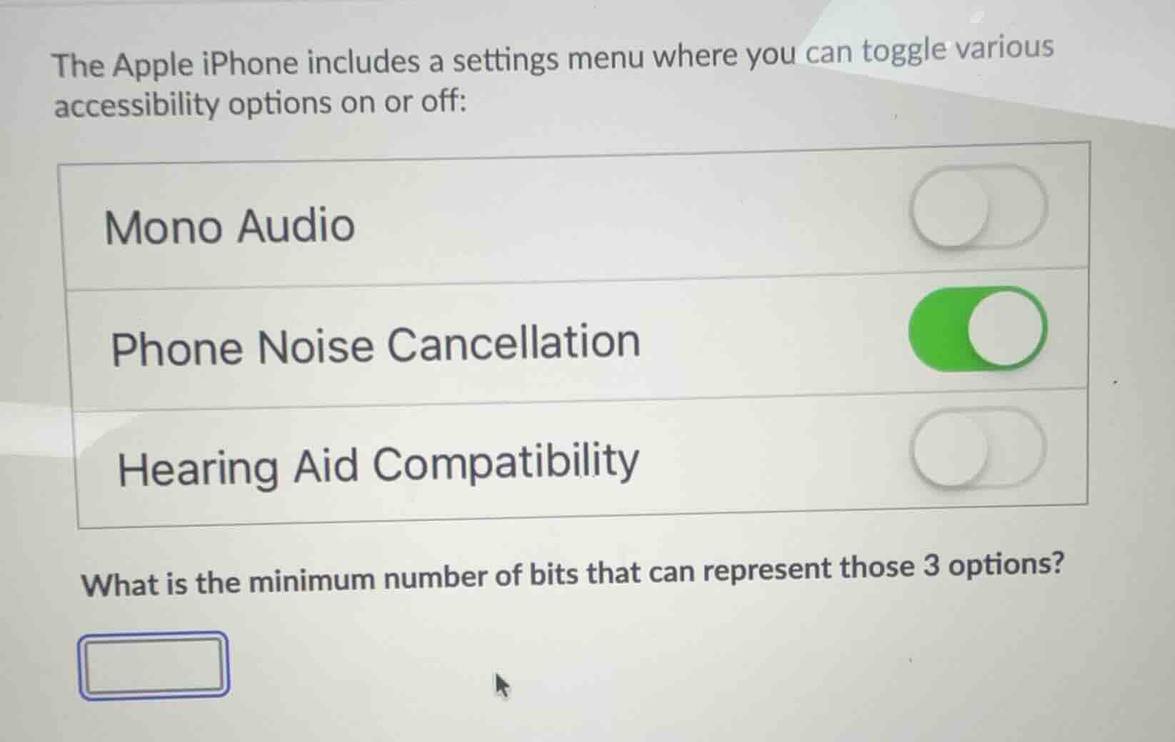 the apple iphone includes a settings menu where you can toggle various …