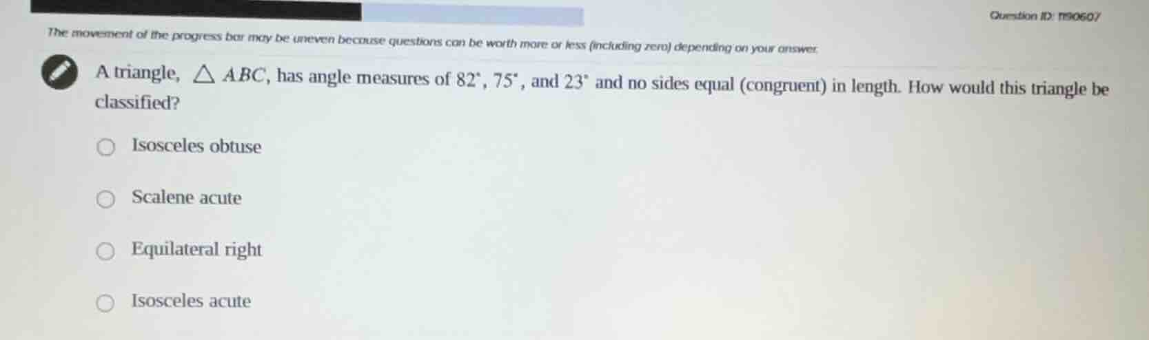 the movement of the progress bar may be uneven because questions can be…