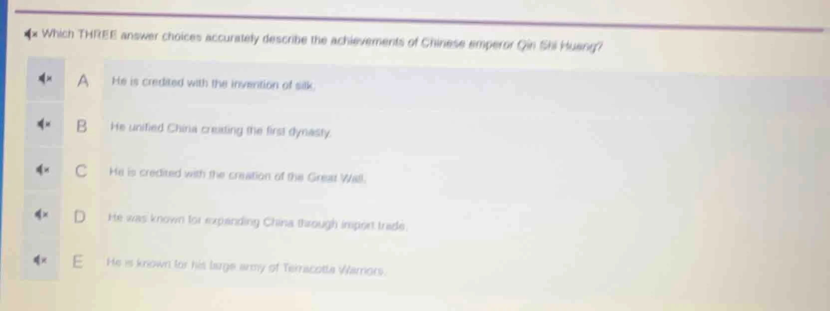 which three answer choices accurately describe the achievements of chin…