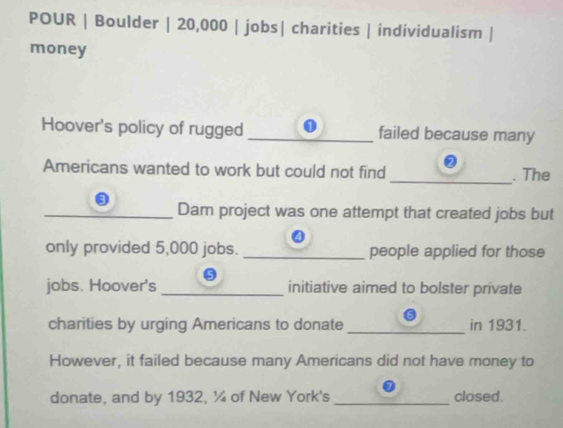 pour | boulder | 20,000 | jobs| charities | individualism | money hoove…
