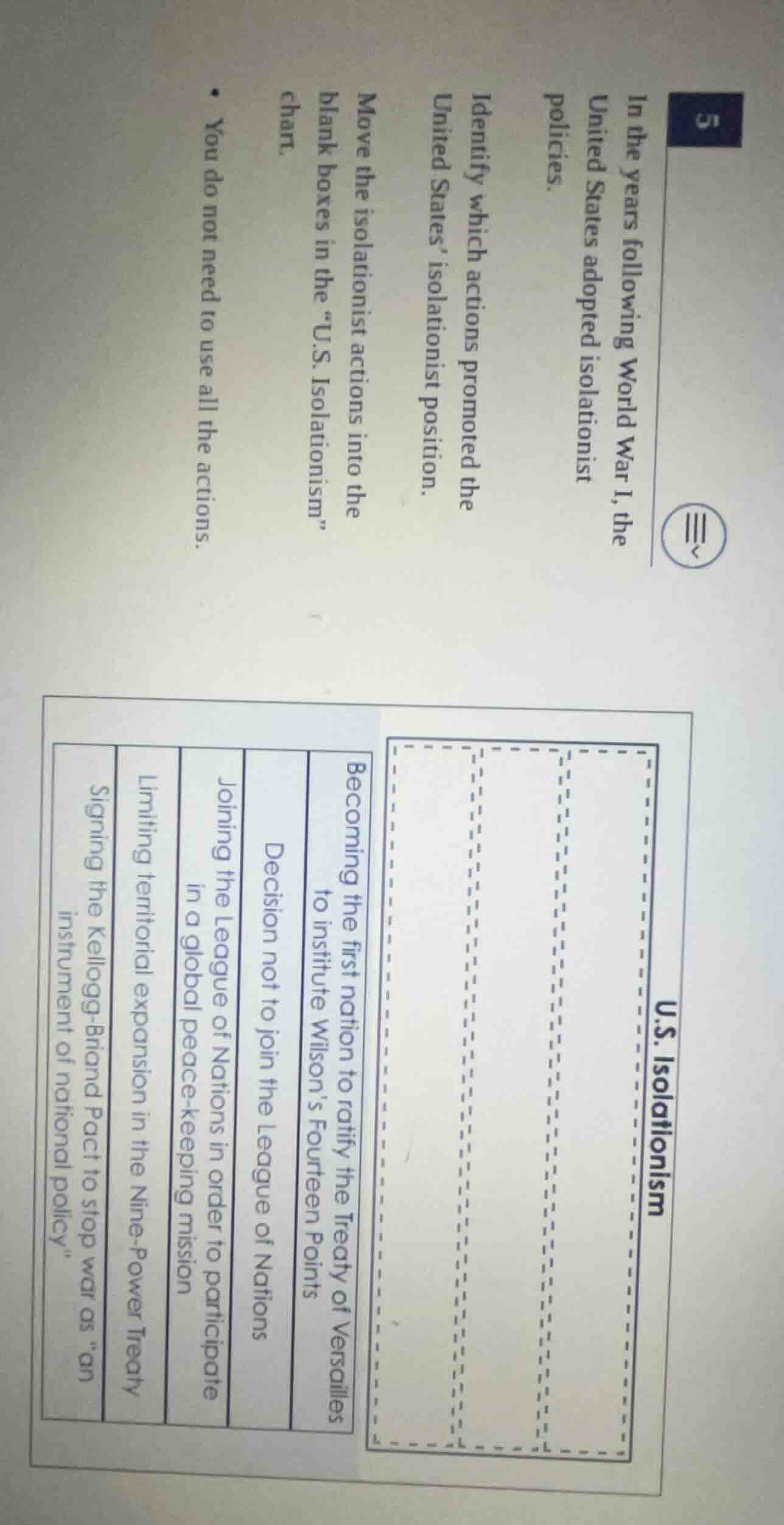 in the years following world war i, the united states adopted isolation…