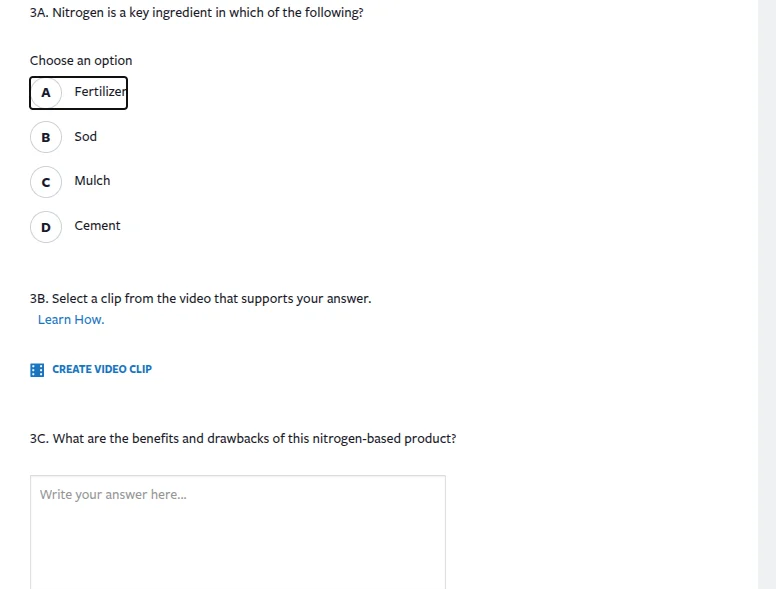 3a. nitrogen is a key ingredient in which of the following? choose an o…