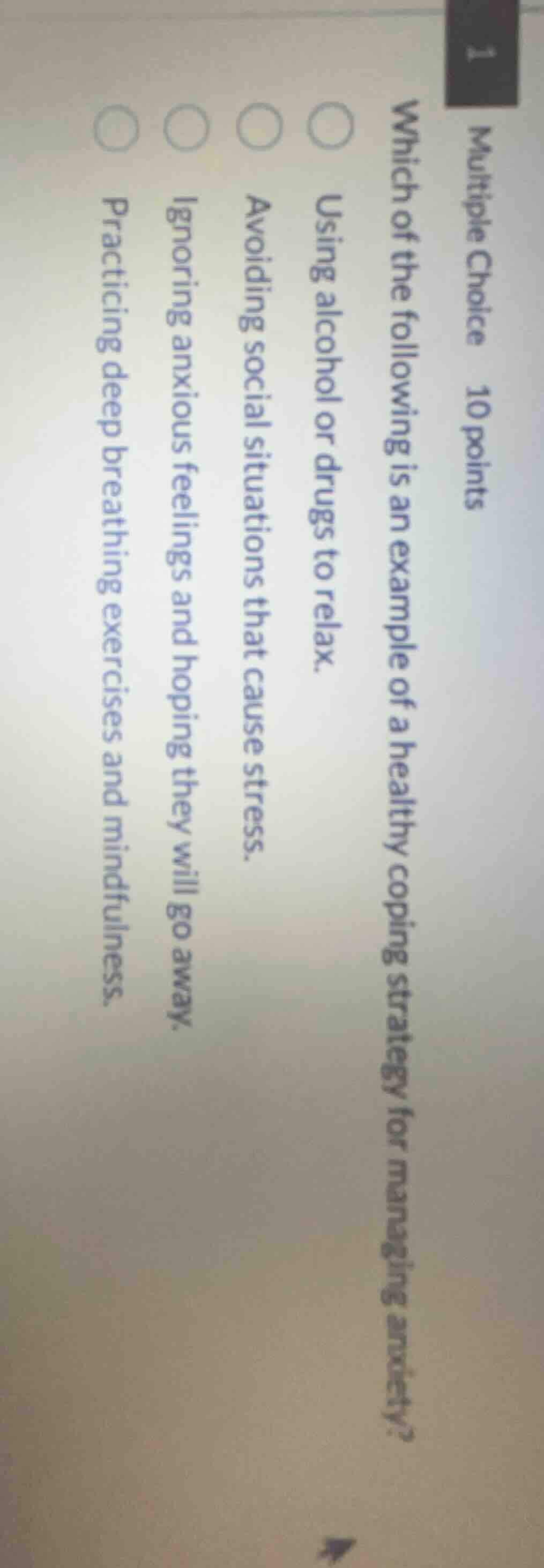 multiple choice 10 points which of the following is an example of a hea…