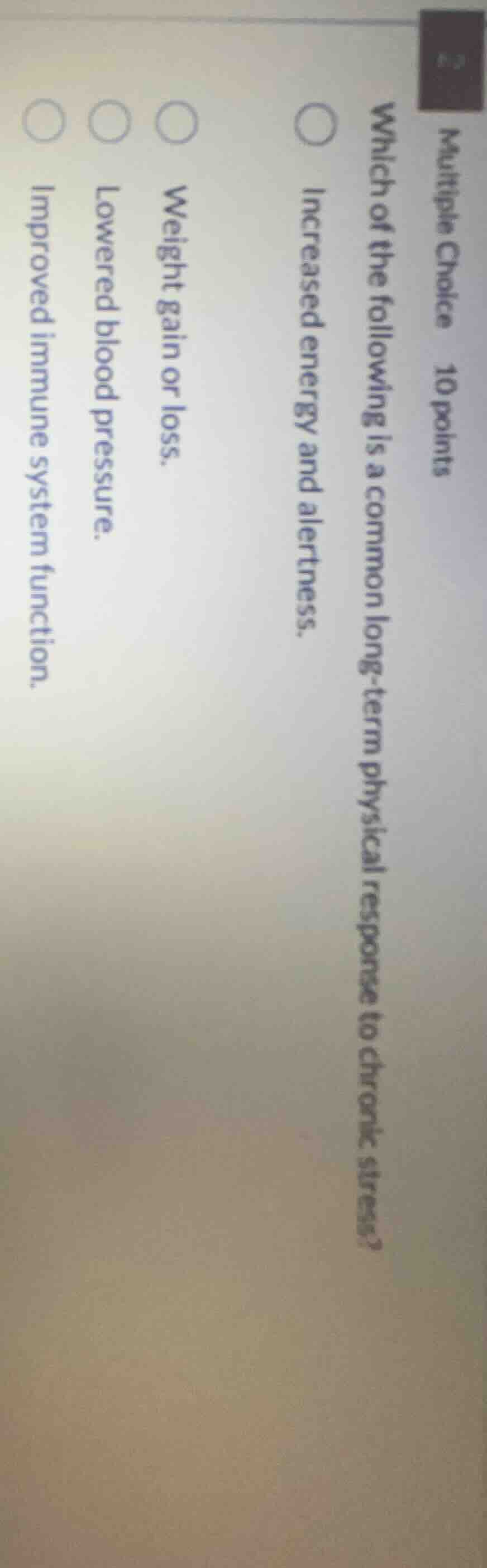 multiple choice 10 points which of the following is a common long - ter…