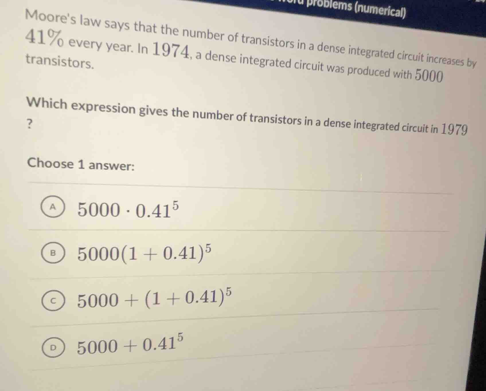 moores law says that the number of transistors in a dense integrated ci…