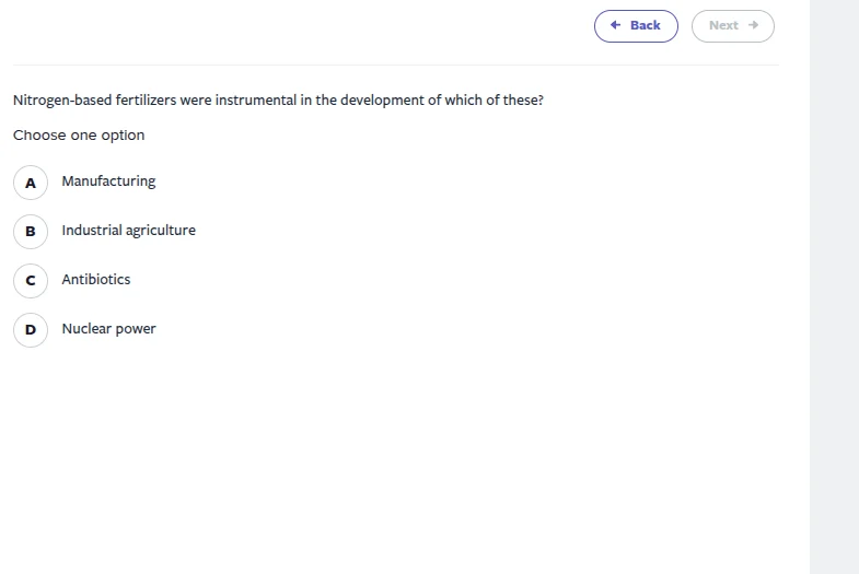 nitrogen - based fertilizers were instrumental in the development of wh…