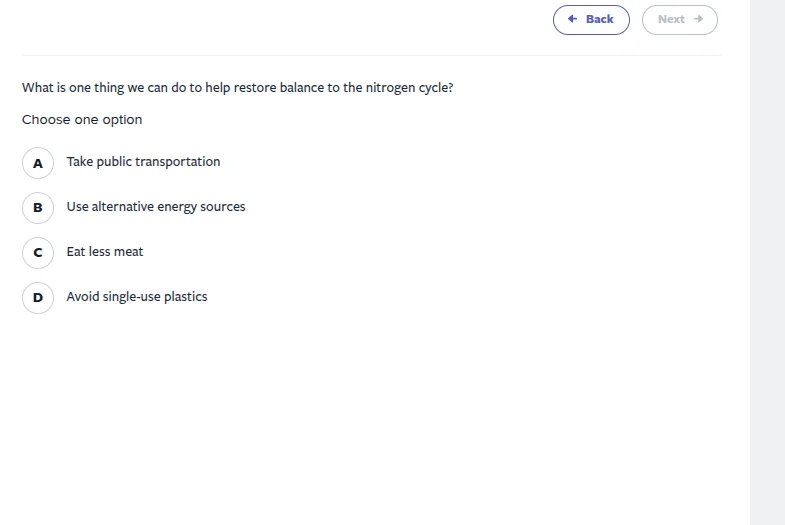 what is one thing we can do to help restore balance to the nitrogen cyc…