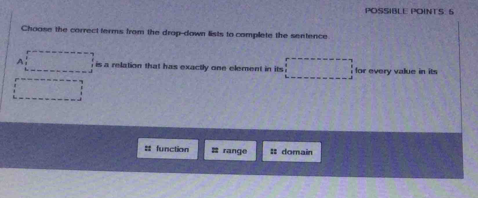 choose the correct terms from the drop - down lists to complete the sen…