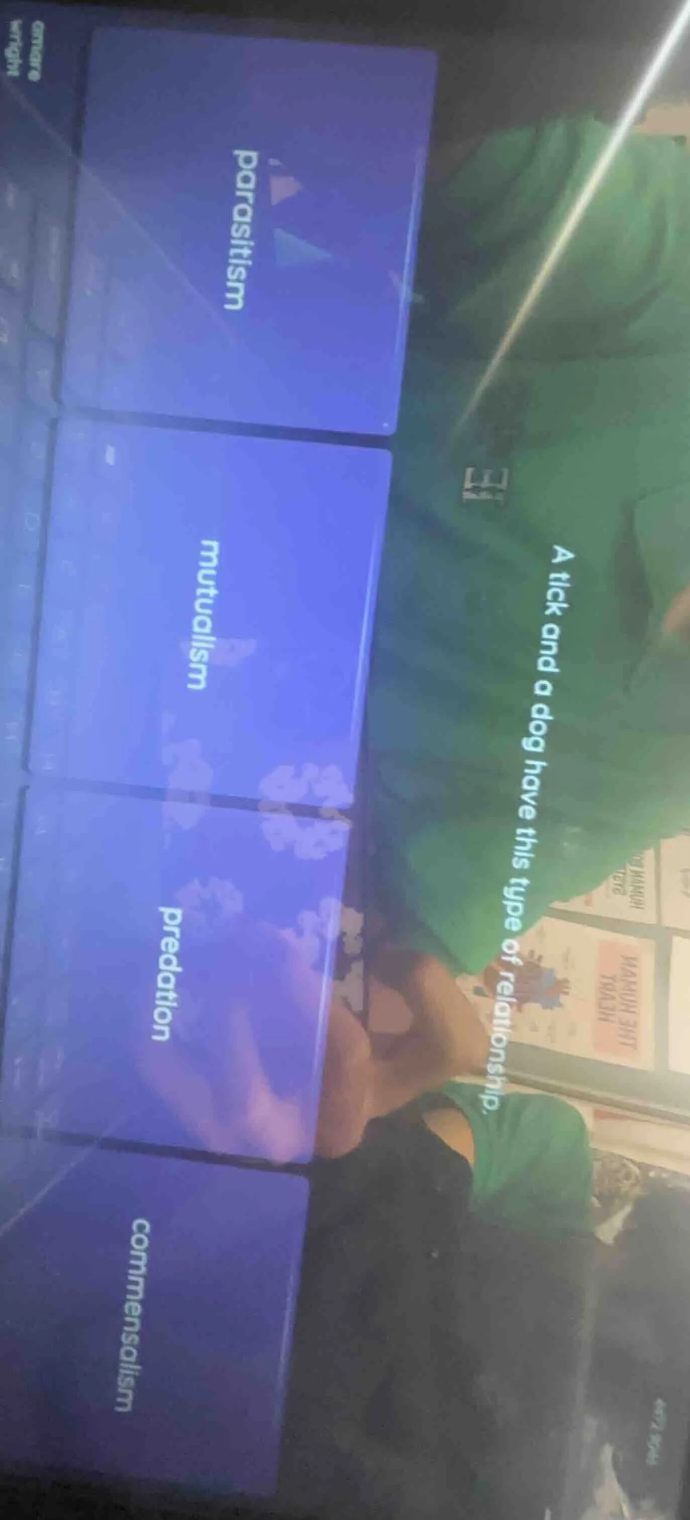 a tick and a dog have this type of relationship. parasitism mutualism p…