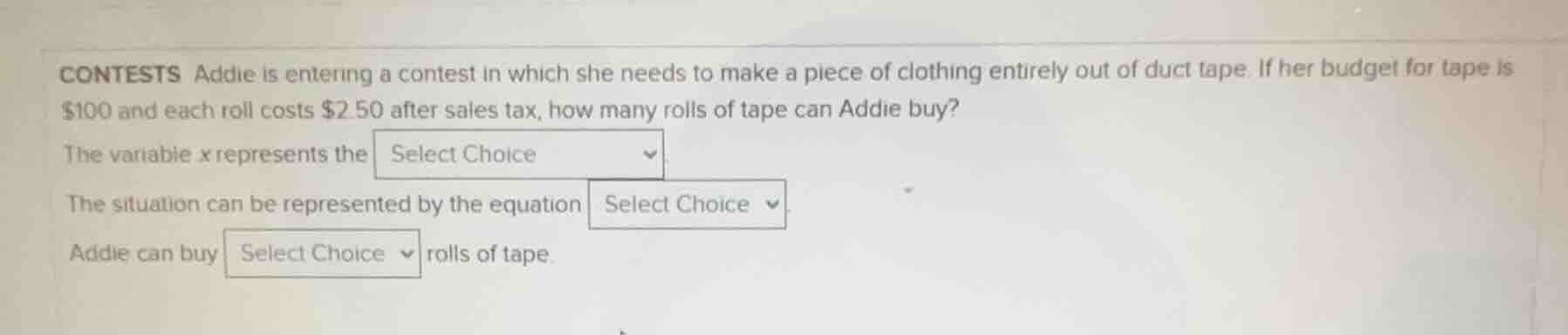 contests addie is entering a contest in which she needs to make a piece…