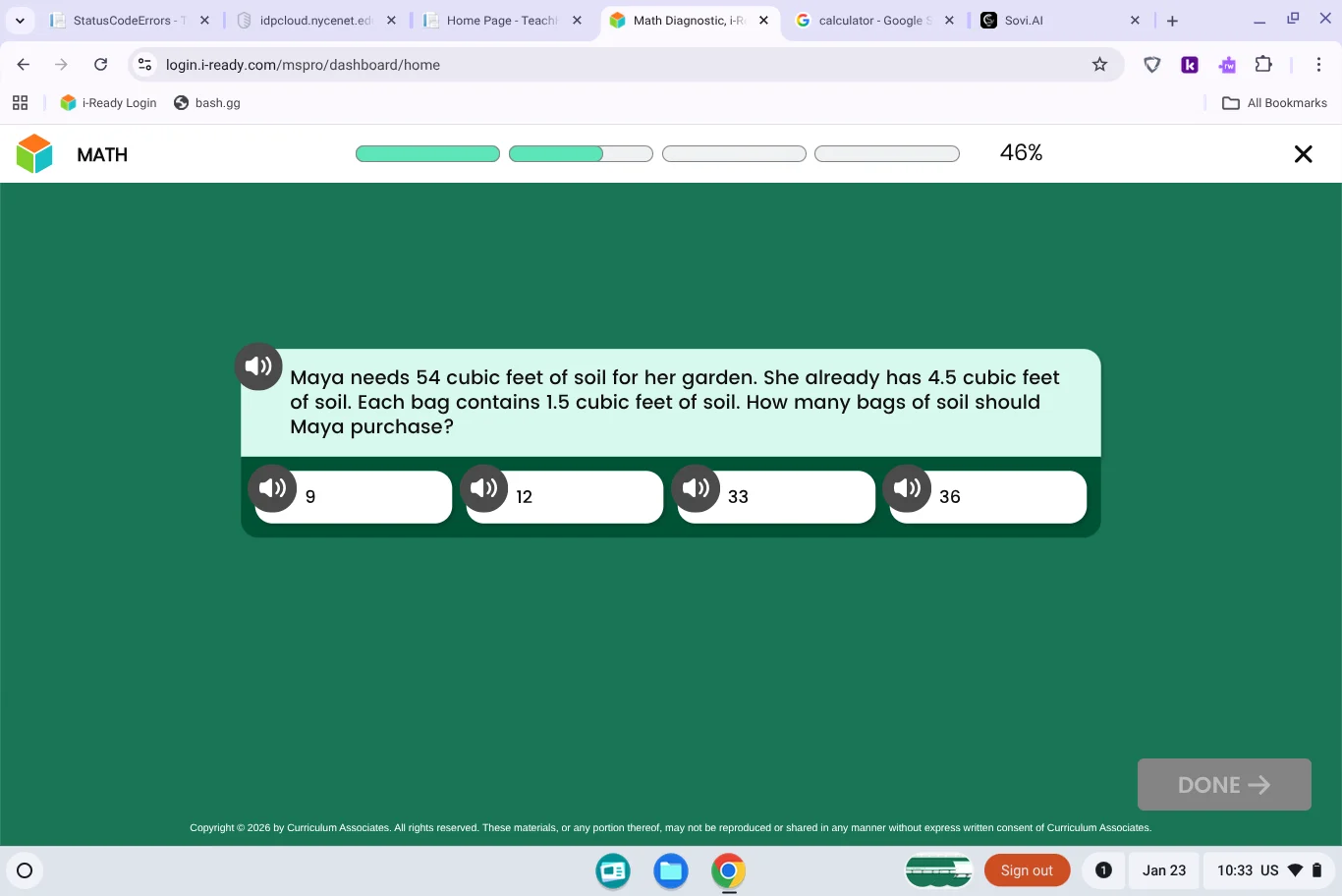 maya needs 54 cubic feet of soil for her garden. she already has 4.5 cu…