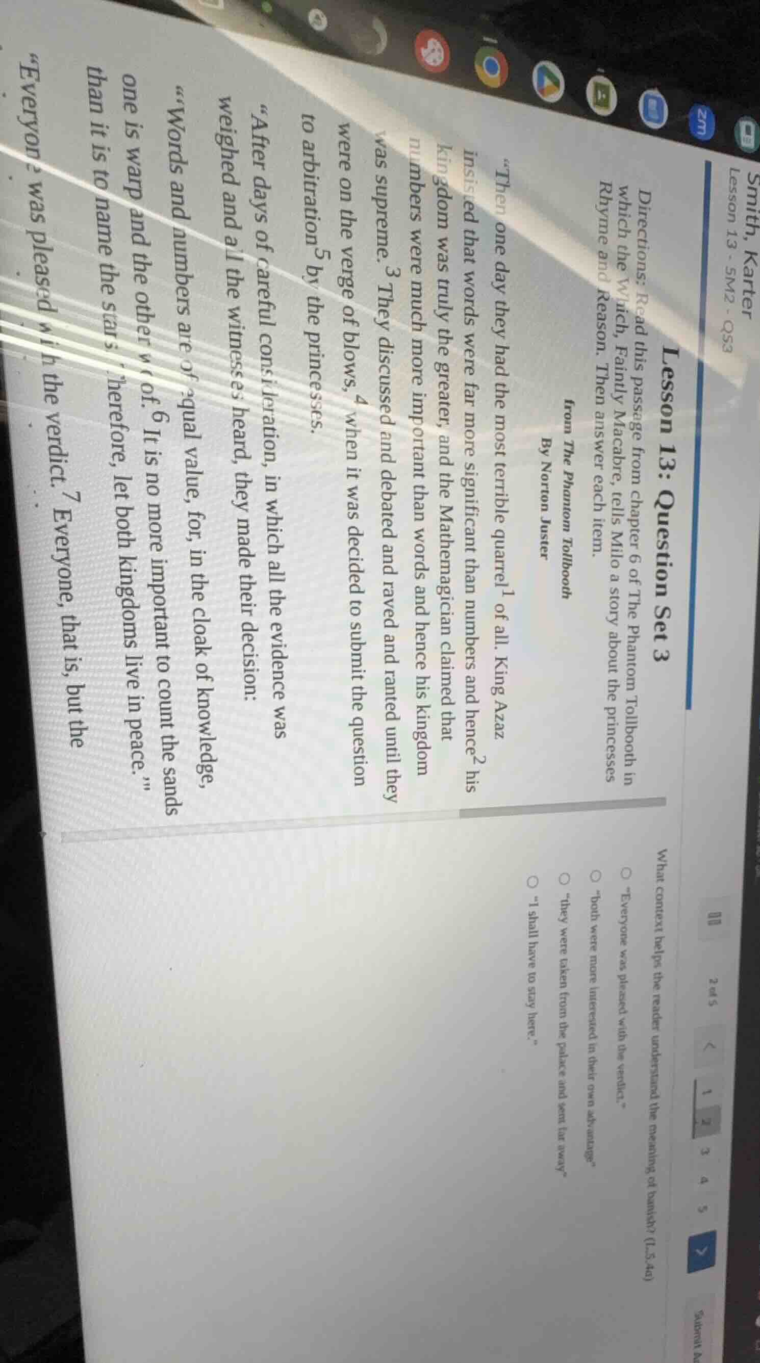 lesson 13: question set 3 smith, karter lesson 13 - 5m2 - q53 direction…