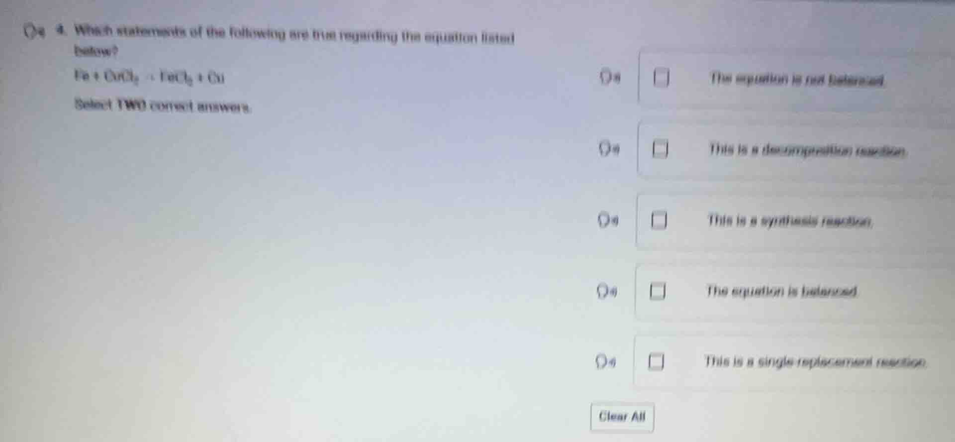 4. which statements of the following are true regarding the equation li…