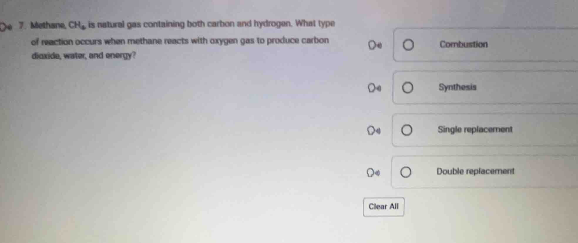 7. methane, ch₄, is natural gas containing both carbon and hydrogen. wh…
