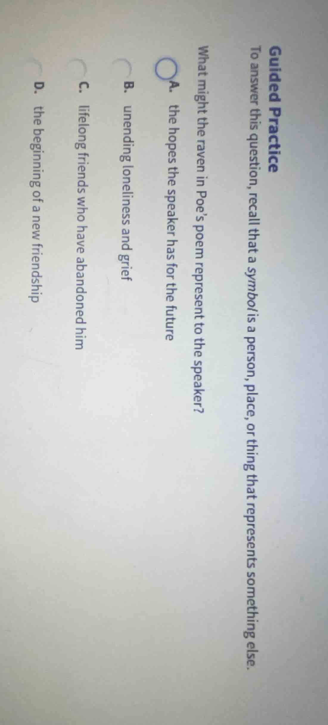 guided practice to answer this question, recall that a symbol is a pers…