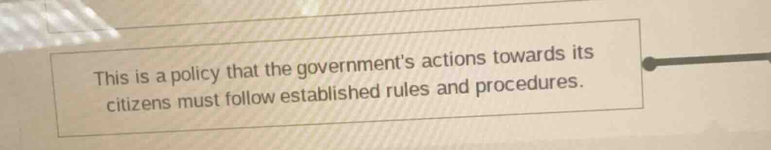 this is a policy that the governments actions towards its citizens must…