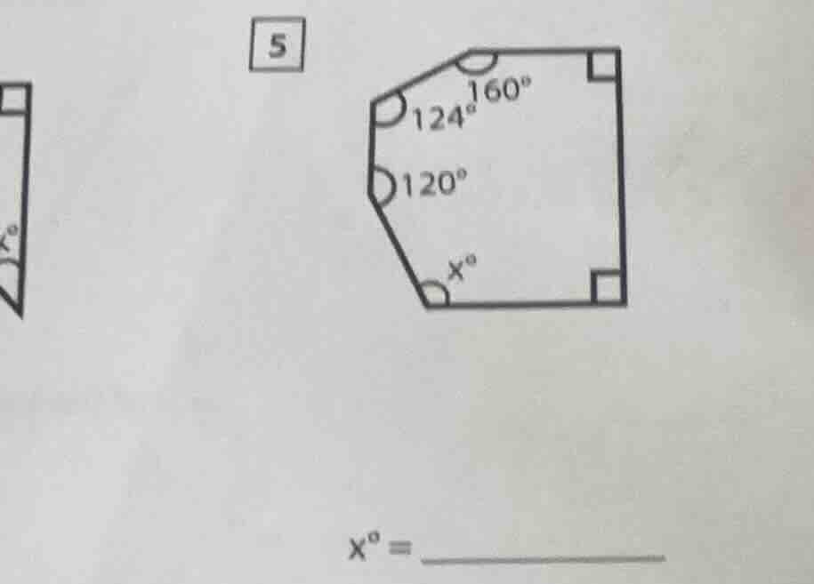 5 x° = ____________
