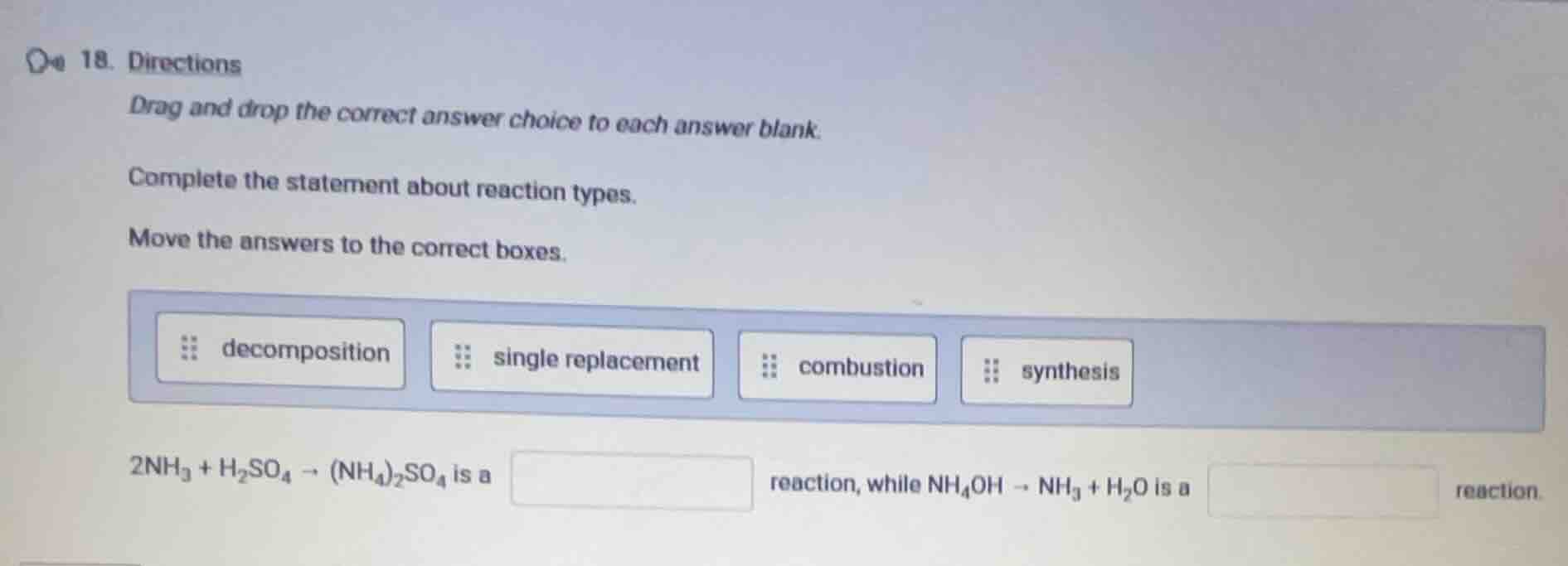 18. directions drag and drop the correct answer choice to each answer b…