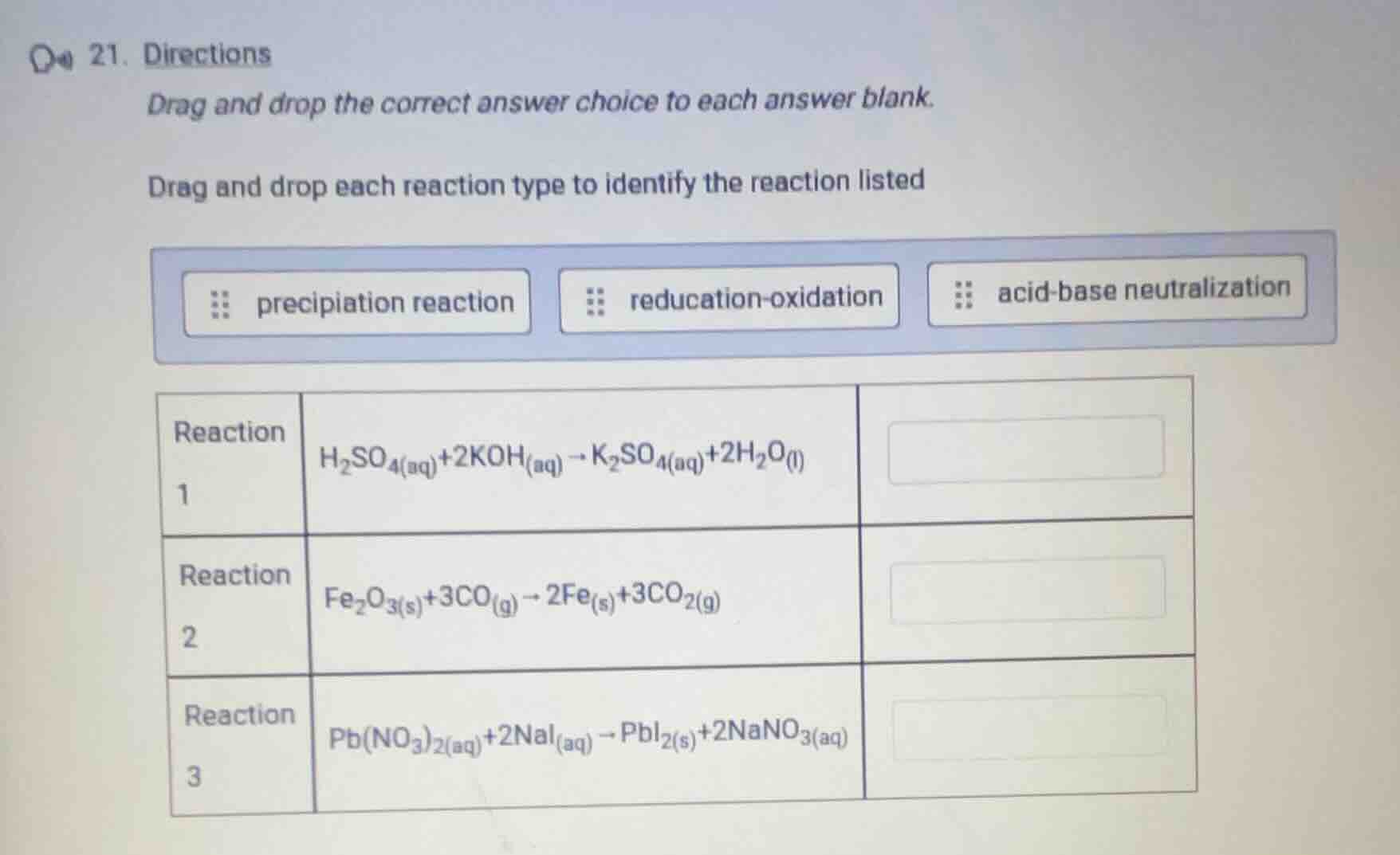 21. directions drag and drop the correct answer choice to each answer b…