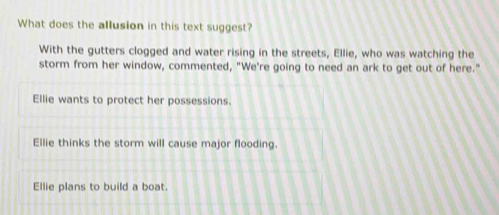 what does the allusion in this text suggest? with the gutters clogged a…