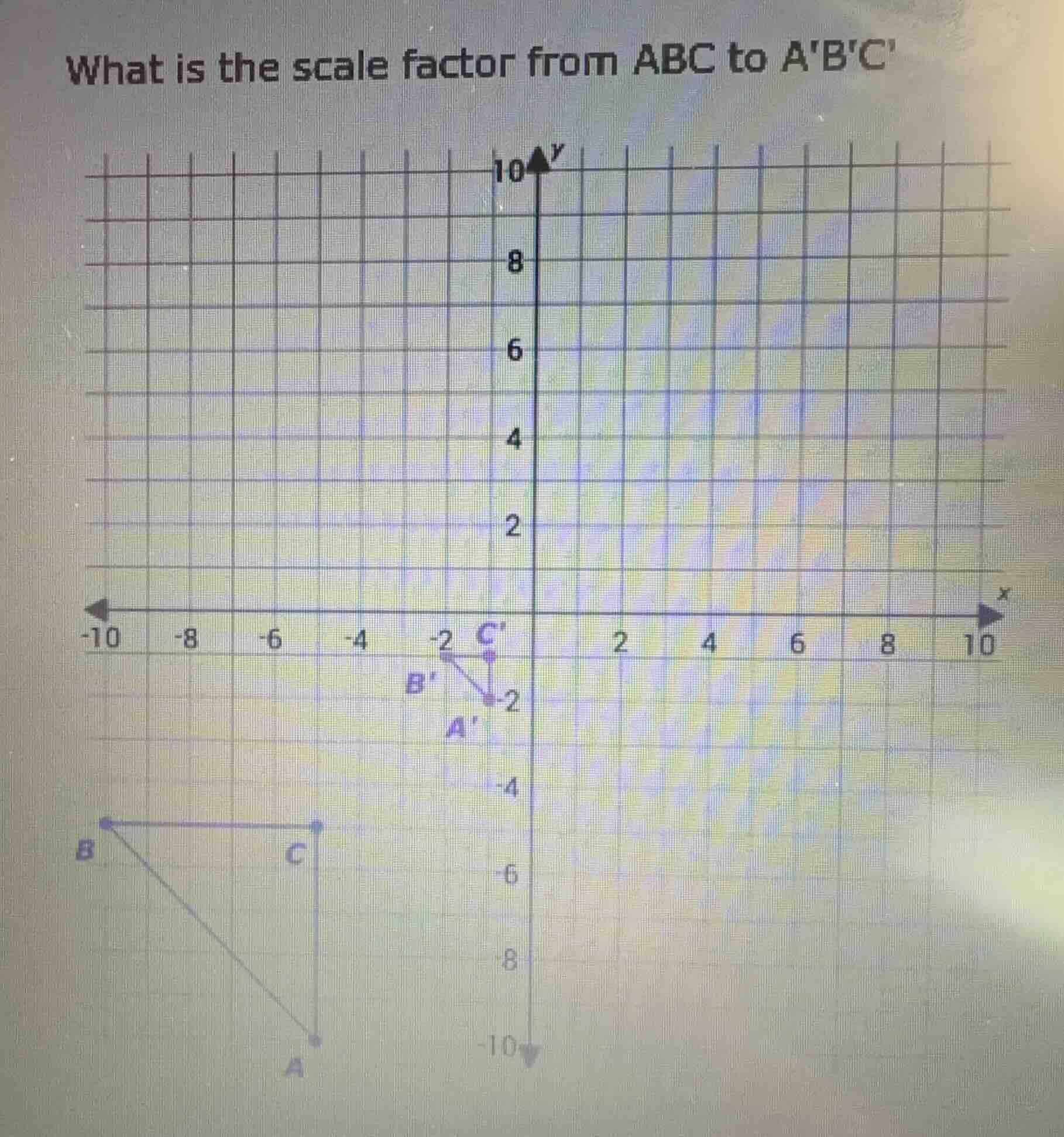 what is the scale factor from abc to abc