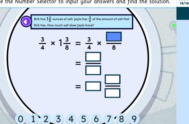 brik has $1\\frac{3}{8}$ ounces of salt. jayla has $\\frac{3}{4}$ of th…