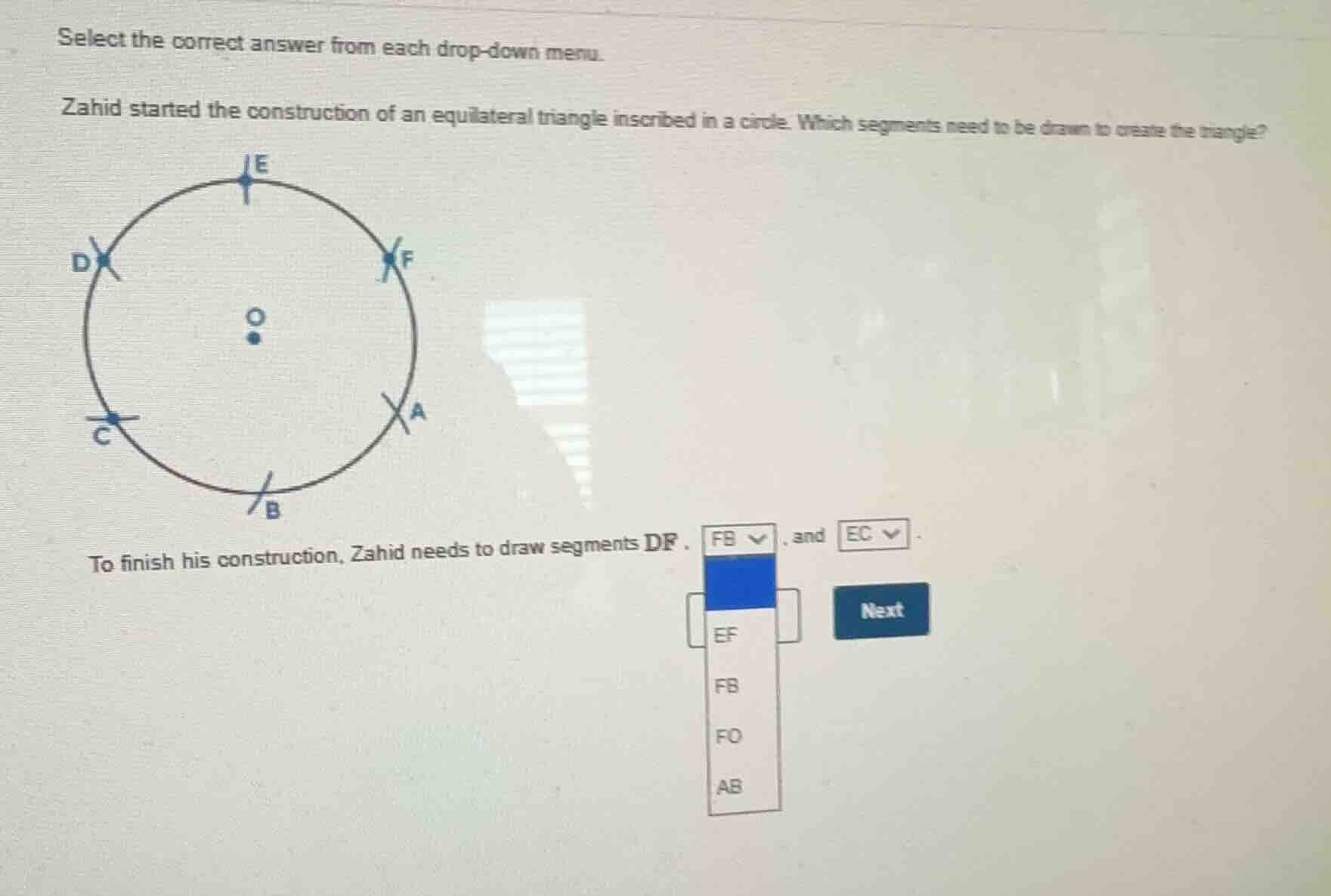 select the correct answer from each drop - down menu. zahid started the…