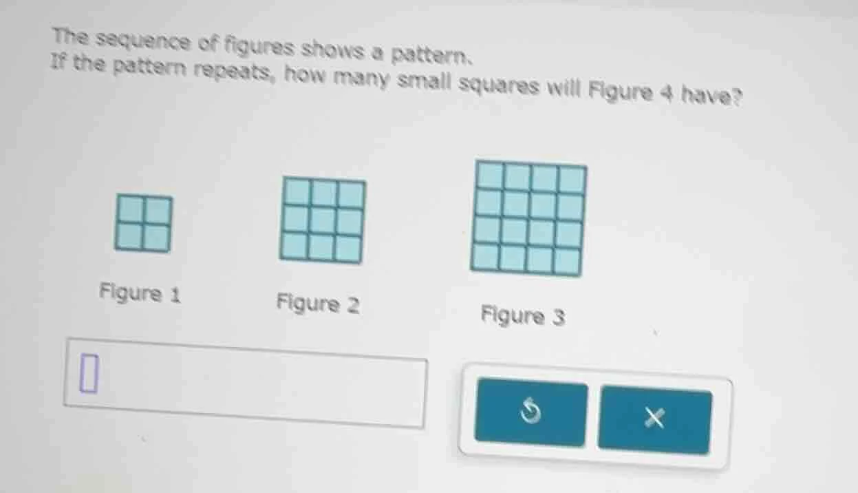 the sequence of figures shows a pattern. if the pattern repeats, how ma…
