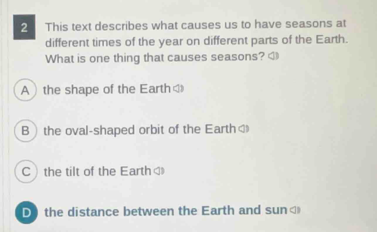 2 this text describes what causes us to have seasons at different times…