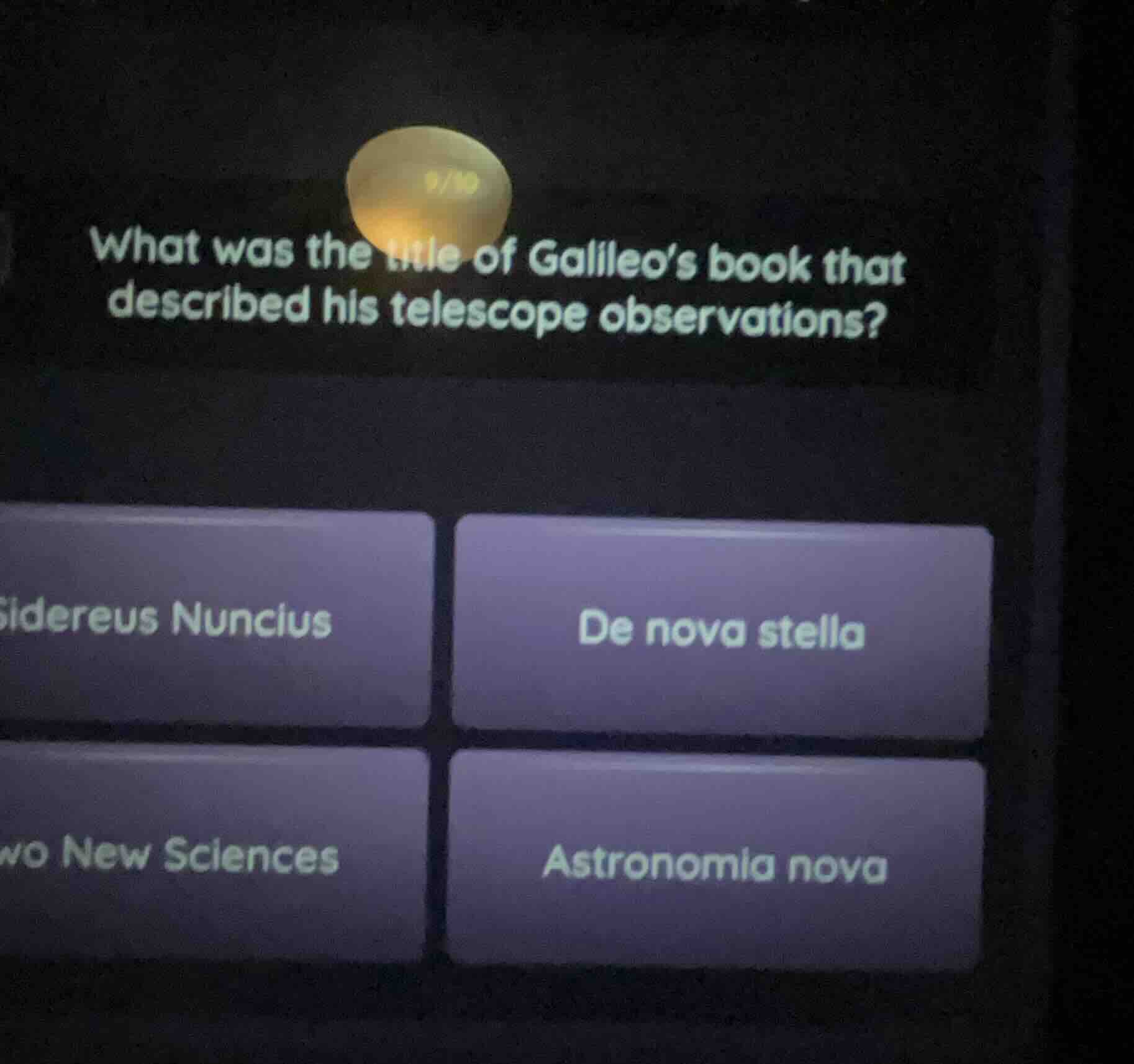 what was the title of galileo’s book that described his telescope obser…