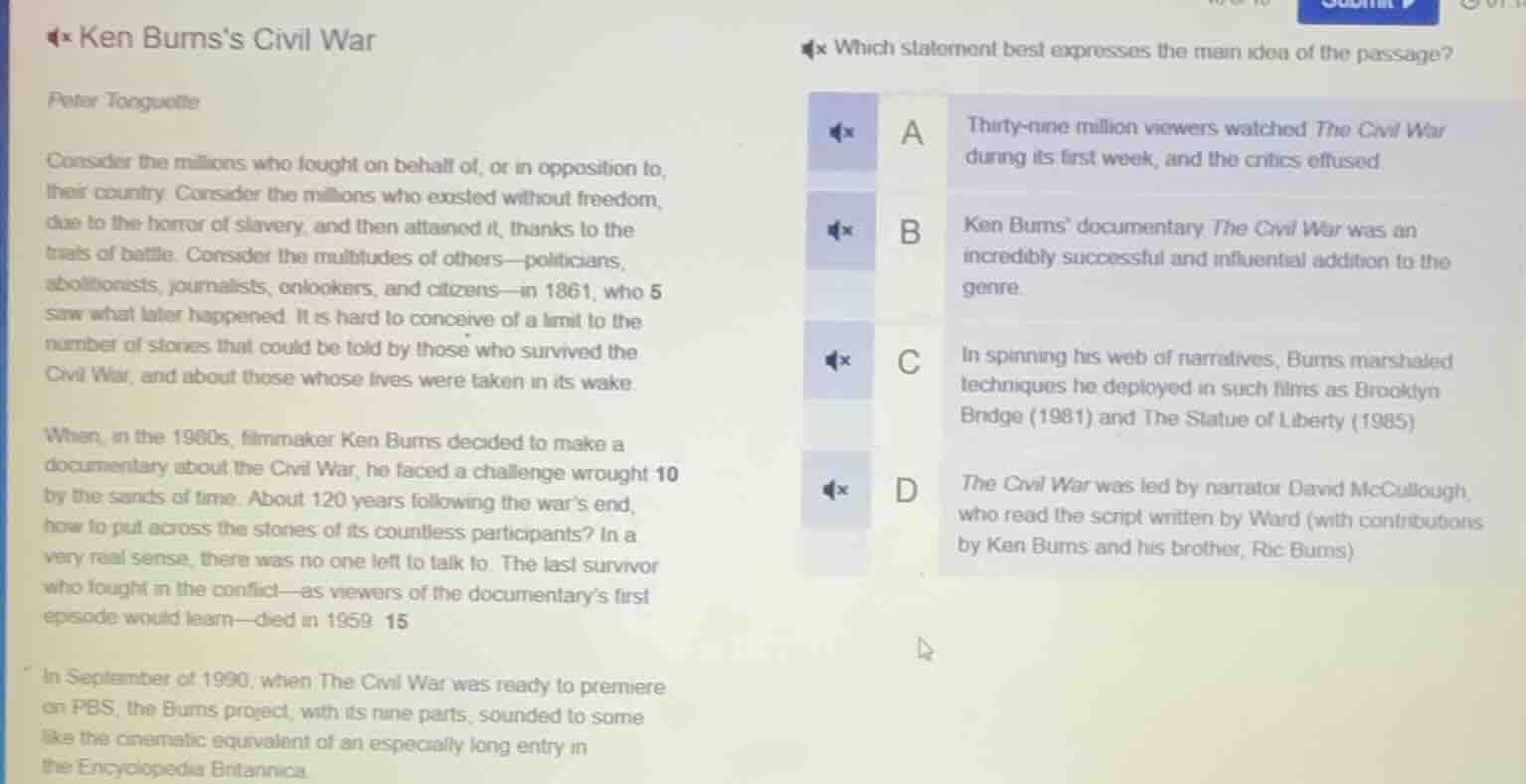 ken burnss civil war peter tonguette consider the millions who fought o…