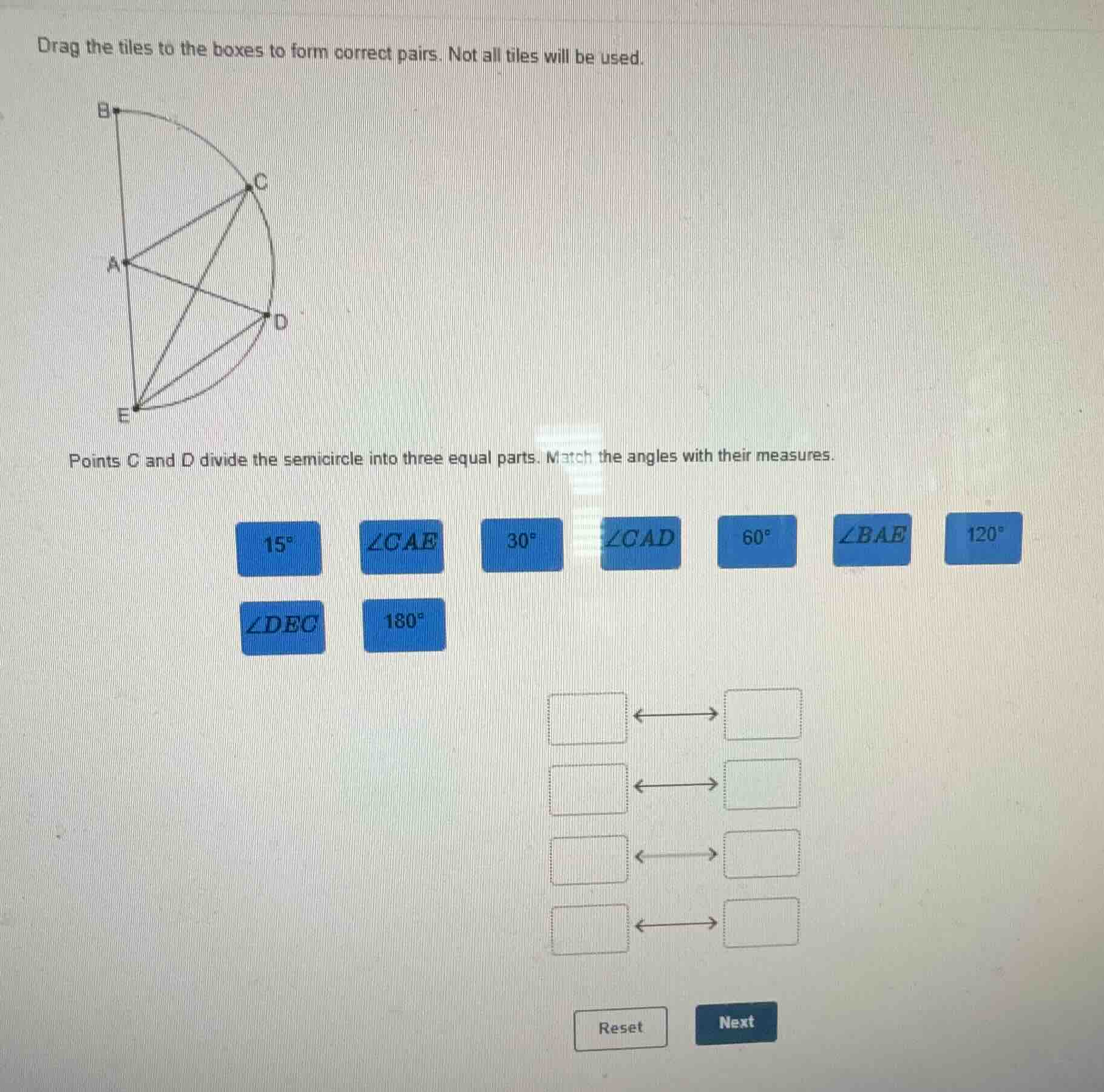 drag the tiles to the boxes to form correct pairs. not all tiles will b…