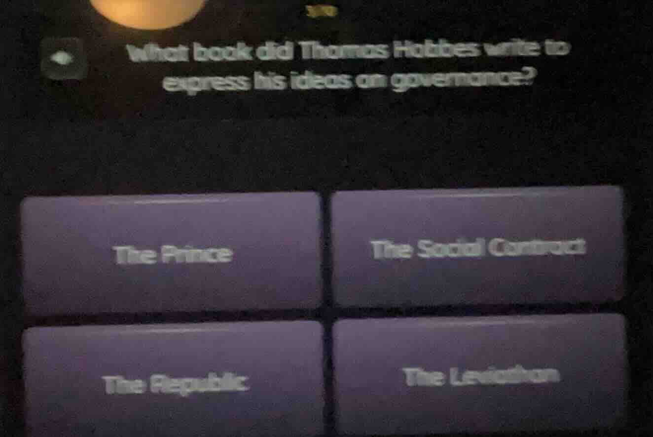 what book did thomas hobbes write to express his ideas on governance? t…