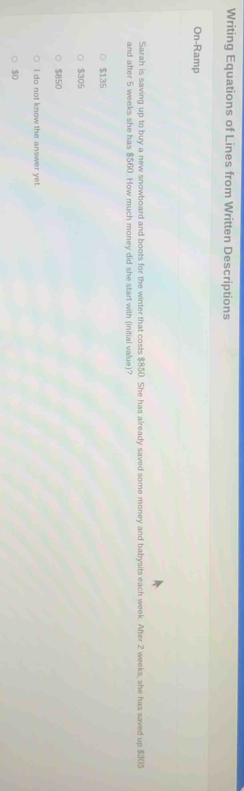 sarah is saving up to buy a new snowboard and boots for the winter that…