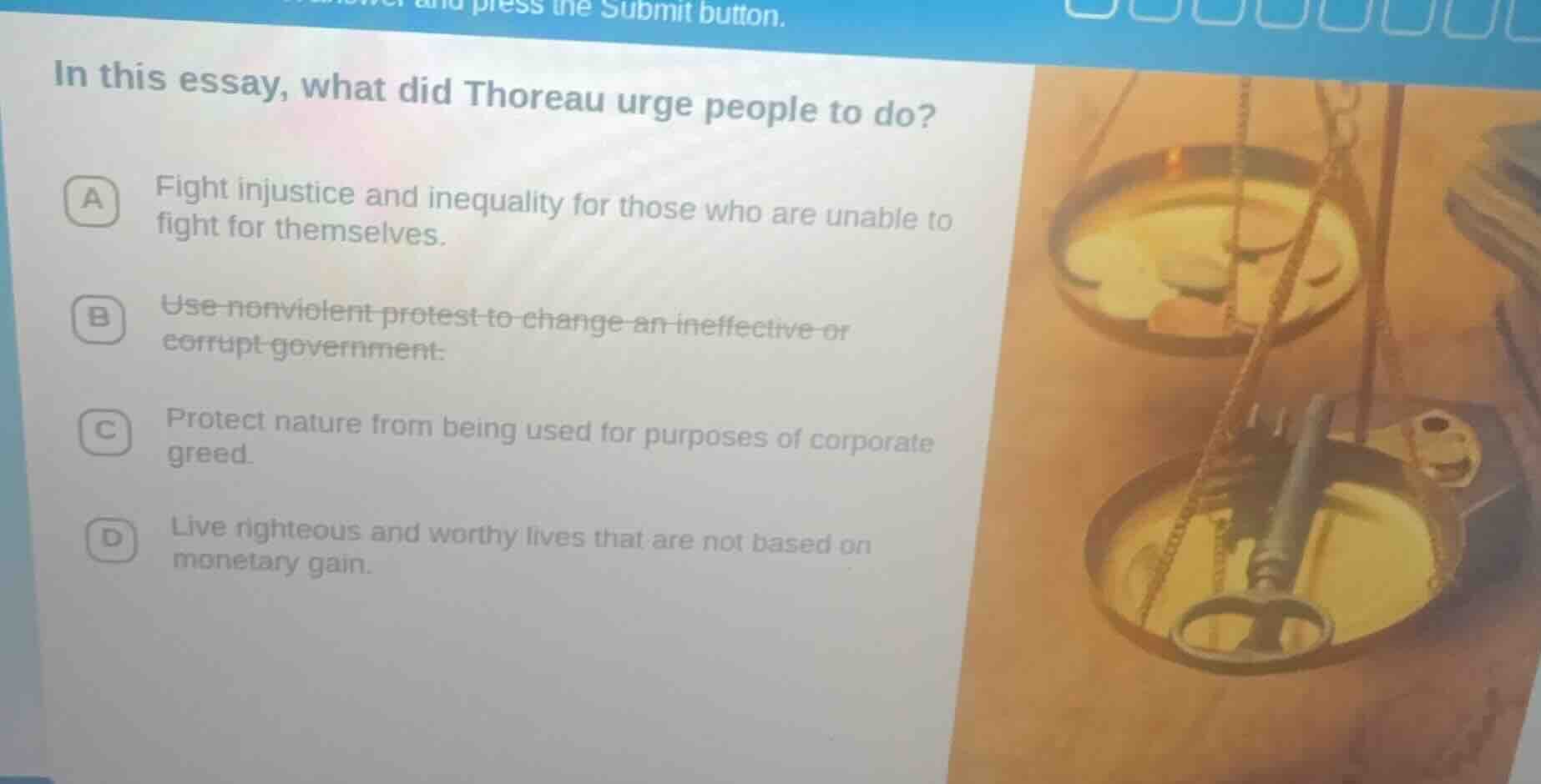 in this essay, what did thoreau urge people to do? a fight injustice an…