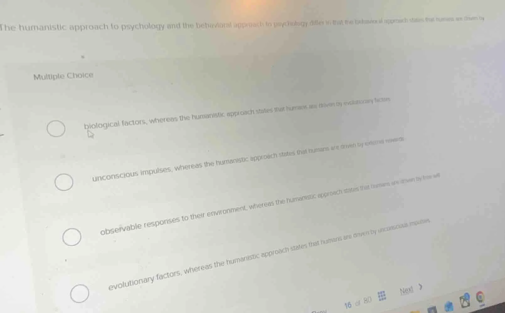 the humanistic approach to psychology and the behavioral approach to ps…