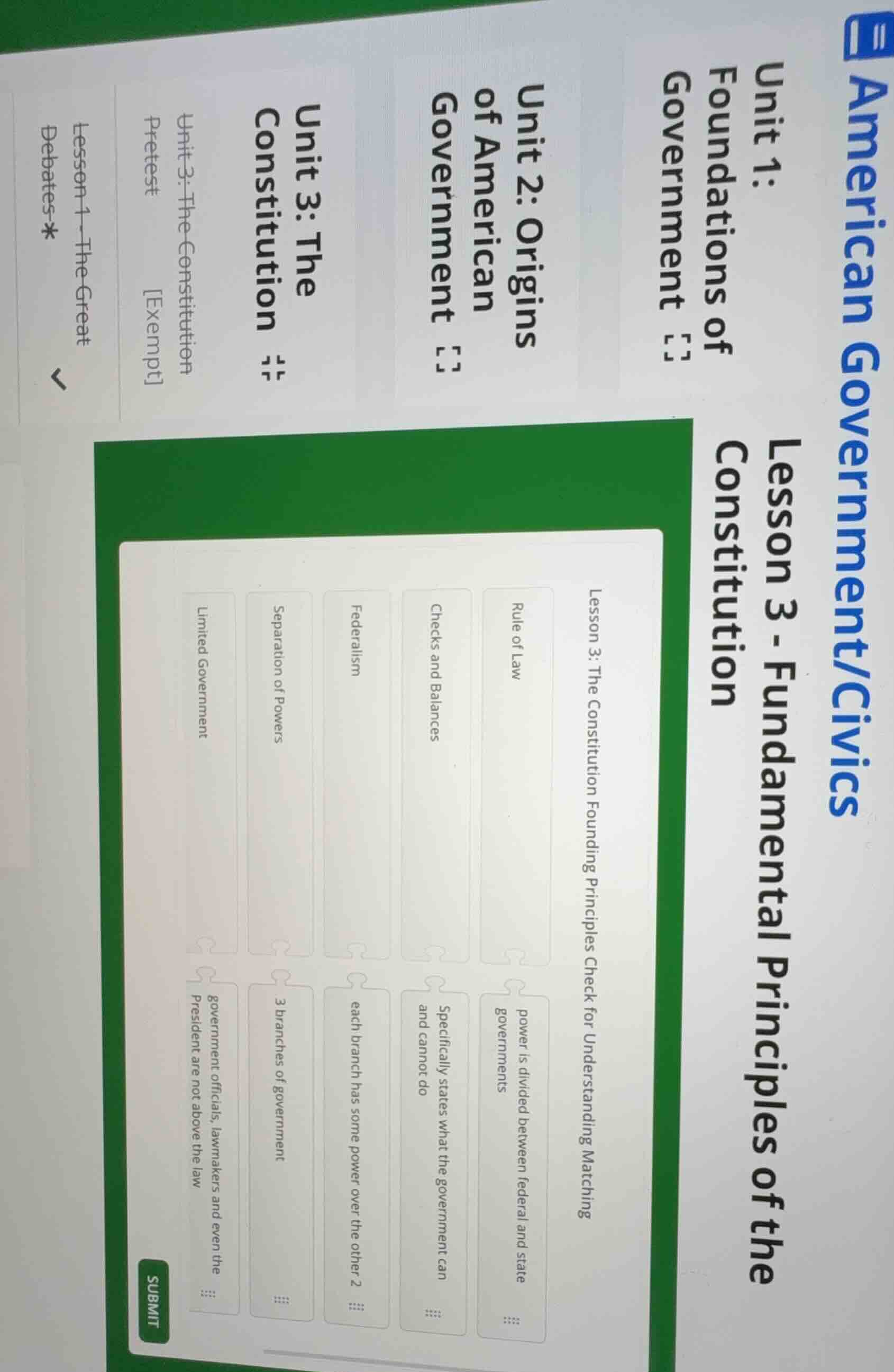 american government/civics unit 1: foundations of government unit 2: or…