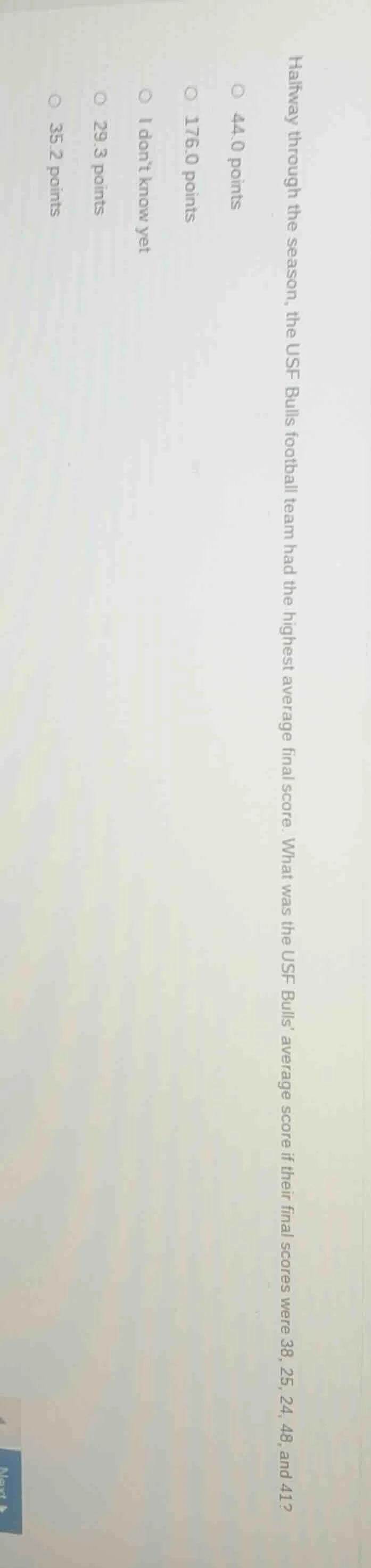 halfway through the season, the usf bulls football team had the highest…