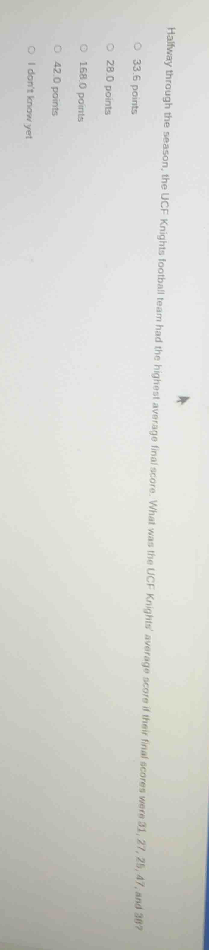 halfway through the season, the ucf knights football team had the highe…