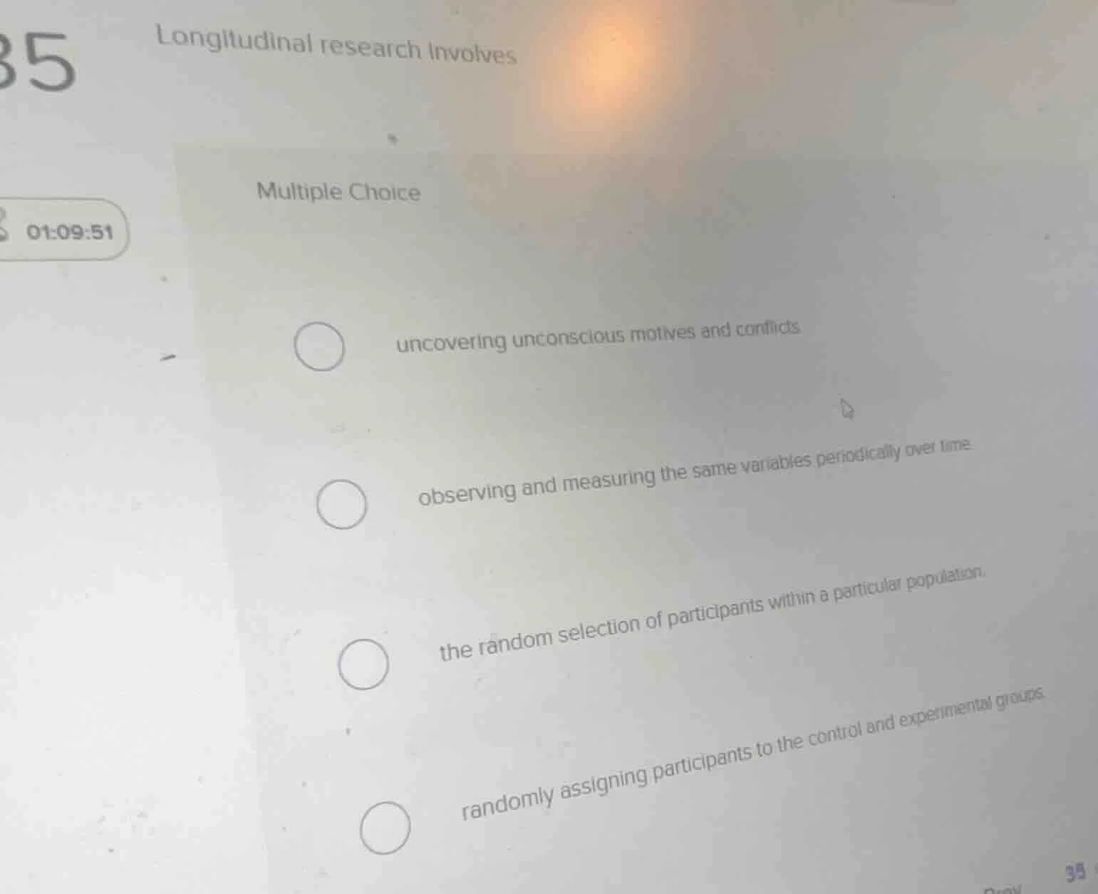 longitudinal research involves multiple choice uncovering unconscious m…