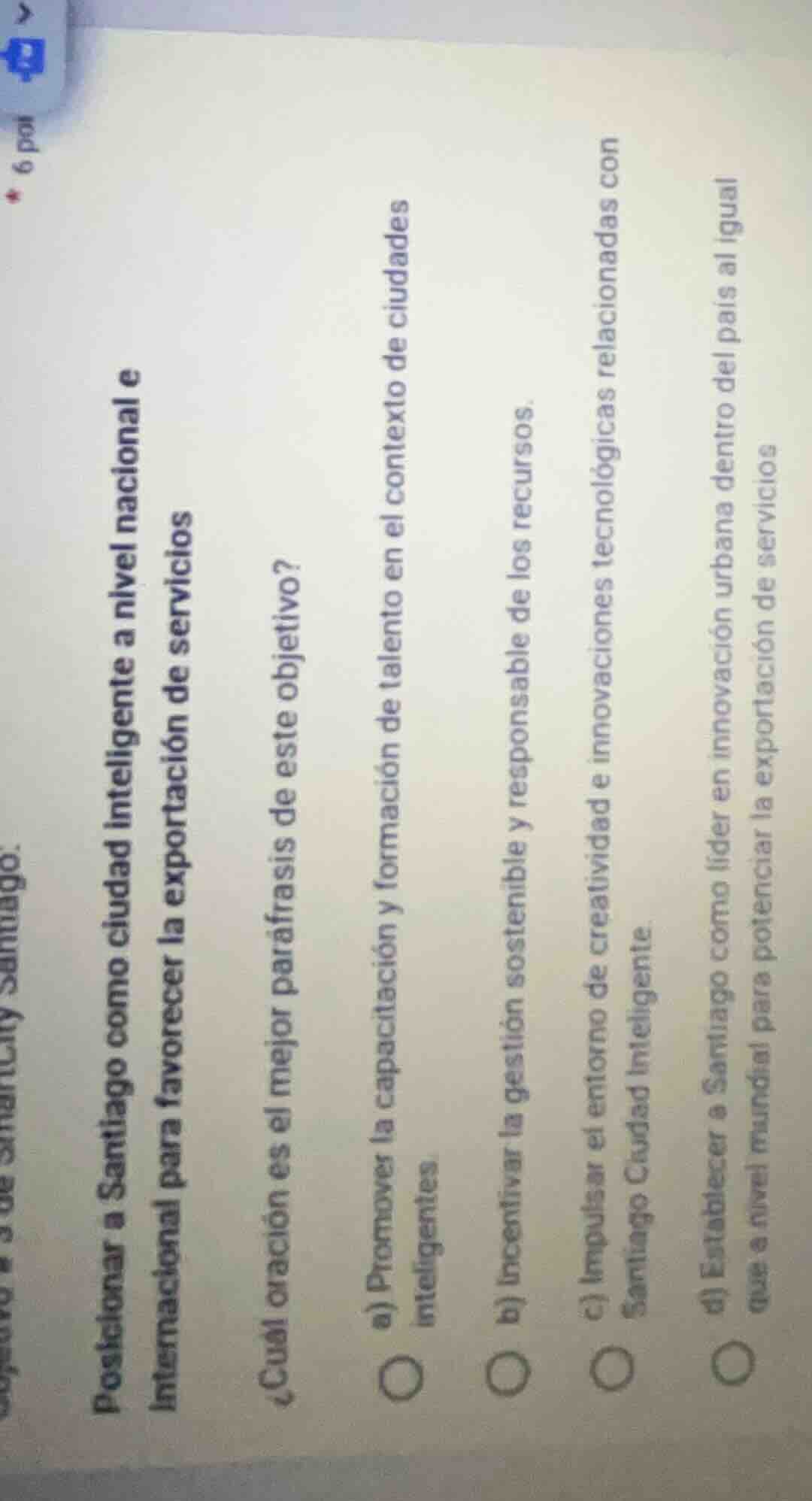 posicionar a santiago como ciudad inteligente a nivel nacional e intern…