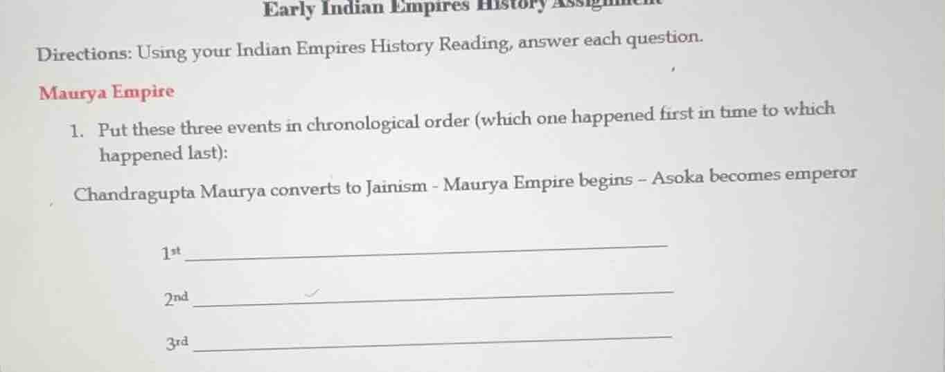 early indian empires history assignment directions: using your indian e…