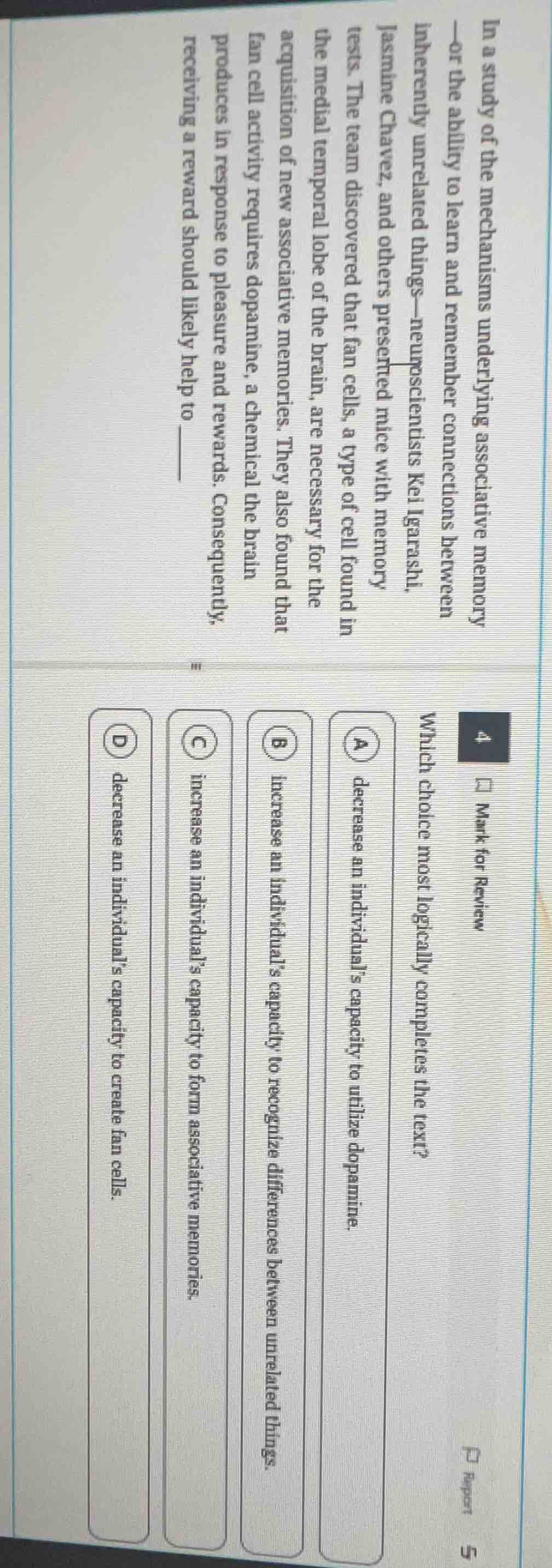 in a study of the mechanisms underlying associative memory—or the abili…