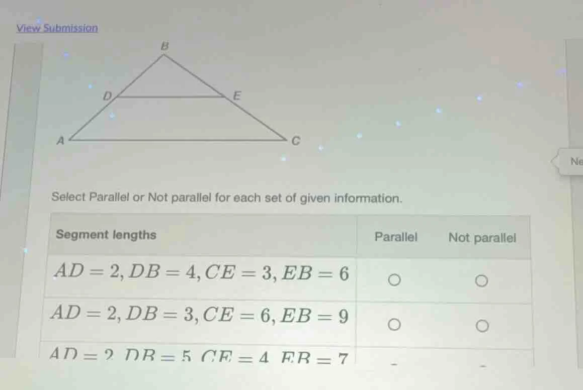 view submission select parallel or not parallel for each set of given i…