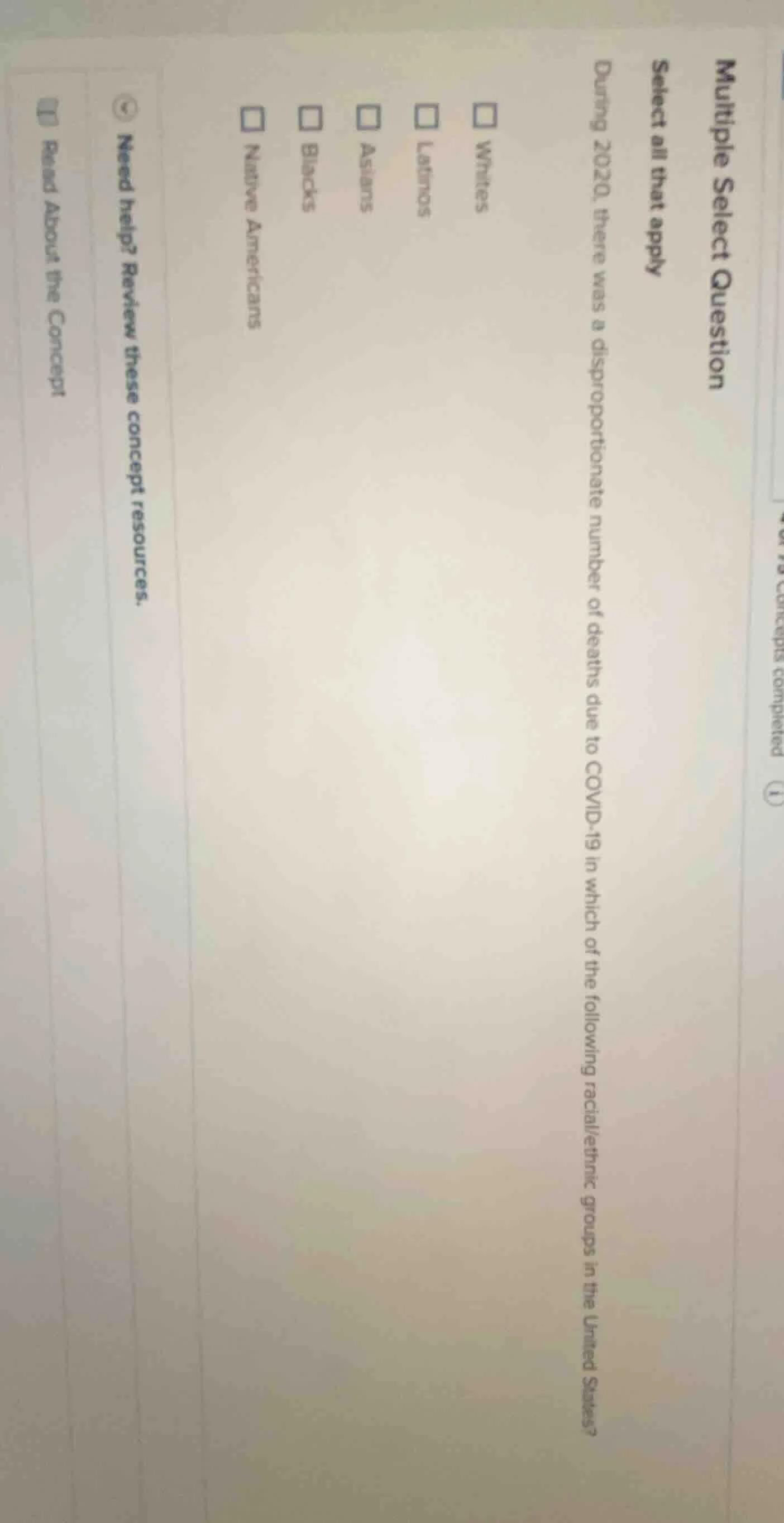 multiple select question select all that apply during 2020, there was a…