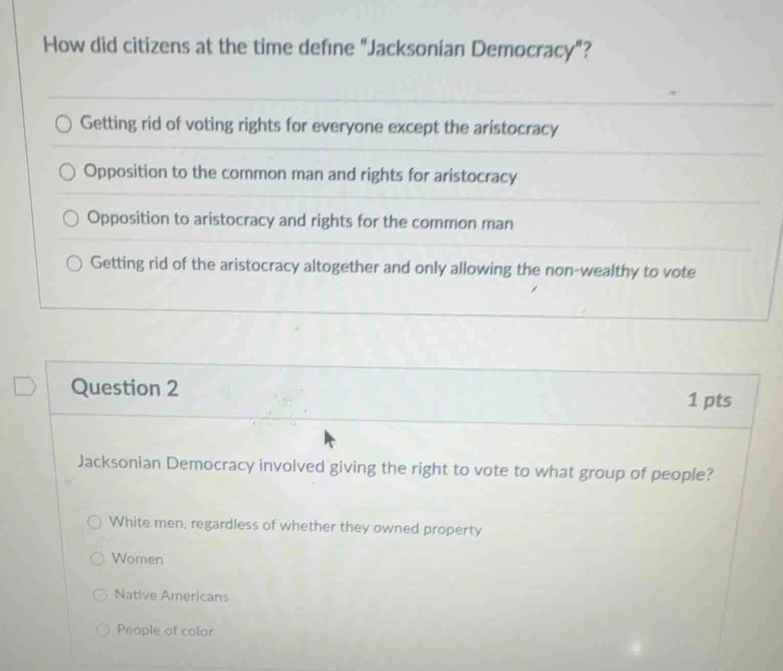 how did citizens at the time define \jacksonian democracy\? getting rid…