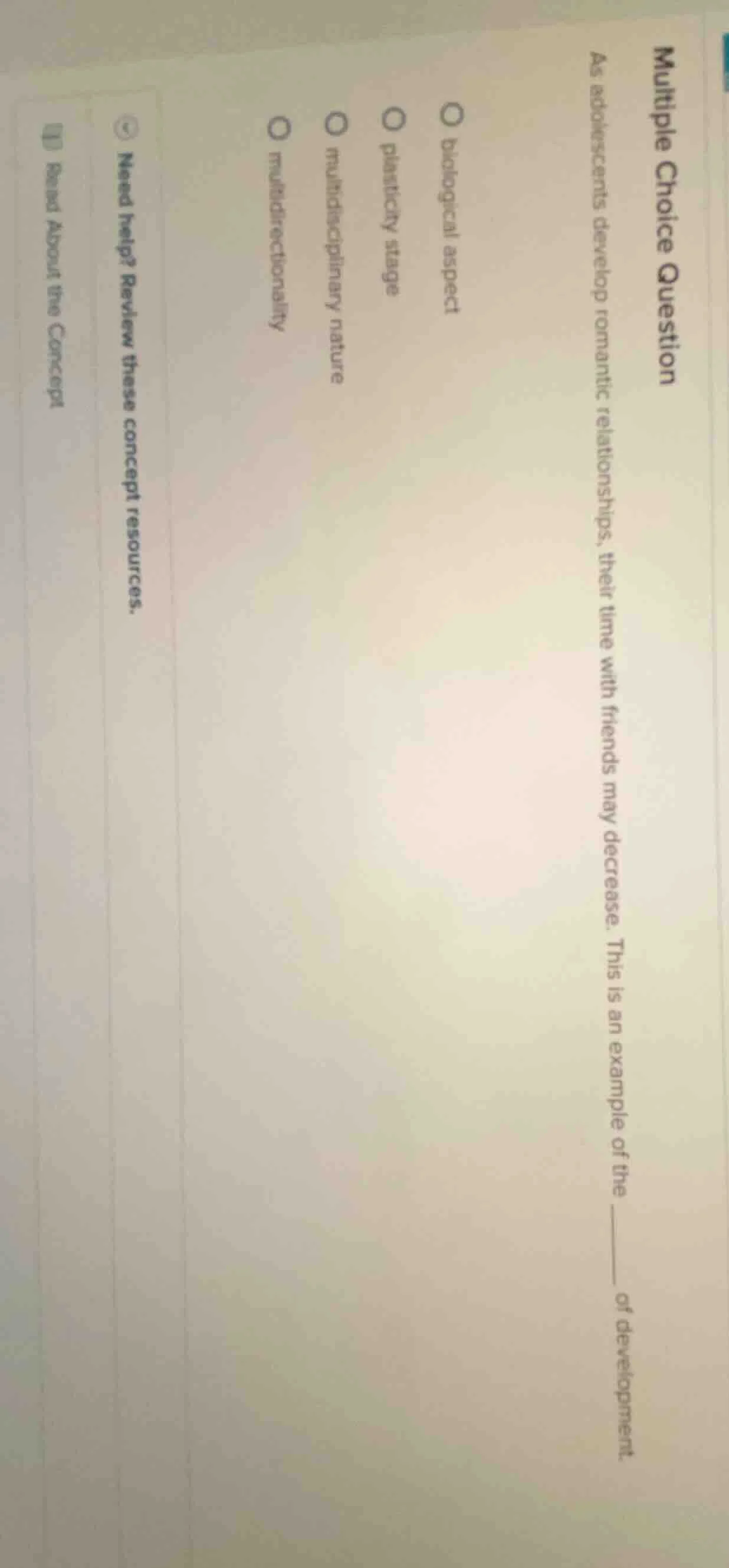 multiple choice question as adolescents develop romantic relationships,…