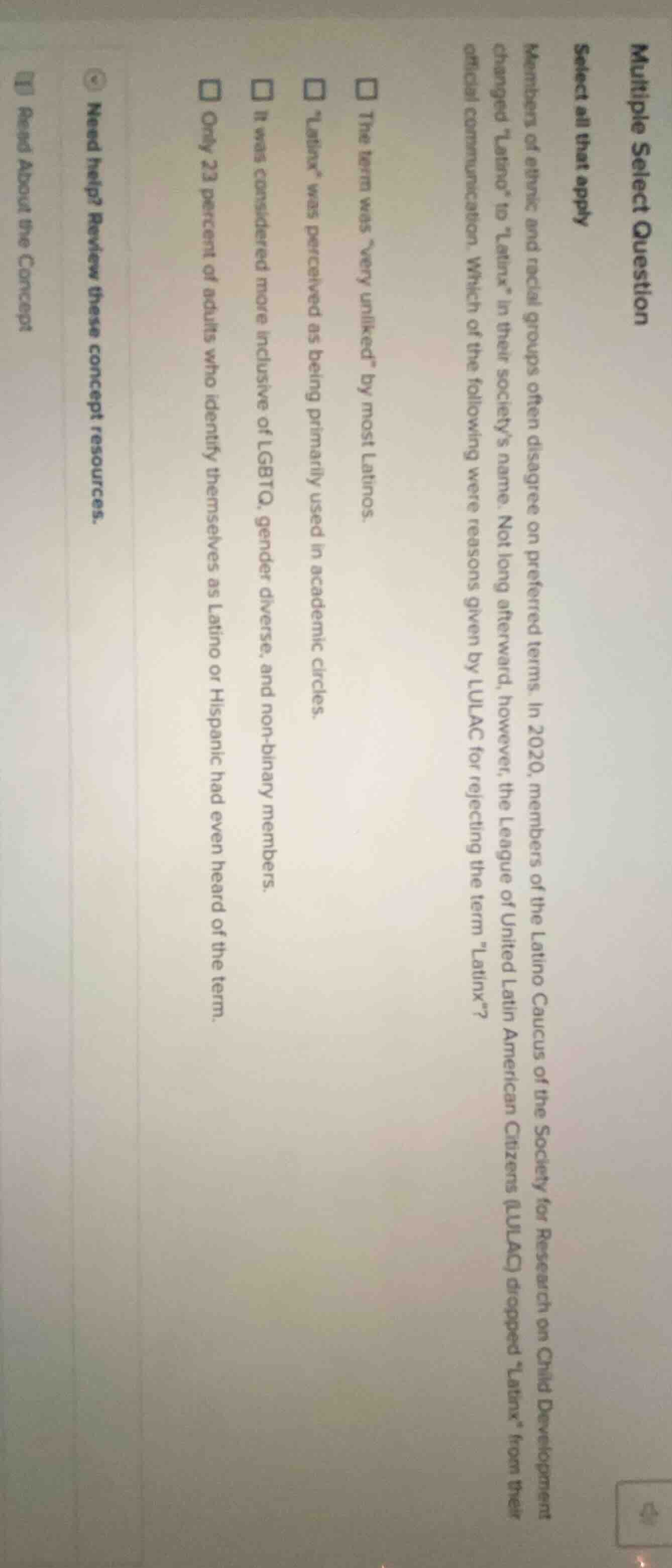 multiple select question select all that apply members of ethnic and ra…