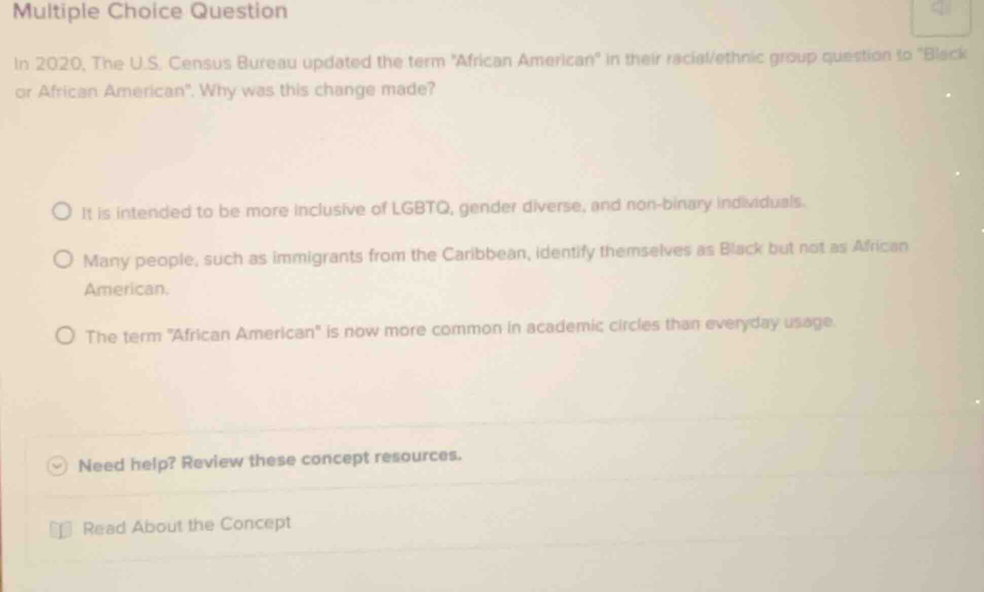 multiple choice question in 2020, the u.s. census bureau updated the te…